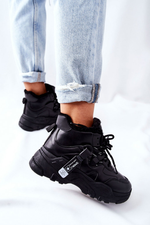 siltināti  modeļa apavi sniega apavi Melns Kaphia  siltināti  modeļa apavi sniega apavi Melns Kaphia