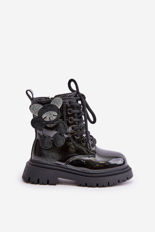 siltināti Sieviešu puszābaki Bērnu   Laque Melns Relobia siltināti Sieviešu puszābaki Bērnu   Laque Melns Relobia