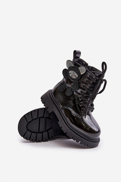 siltināti Sieviešu puszābaki Bērnu   Laque Melns Relobia siltināti Sieviešu puszābaki Bērnu   Laque Melns Relobia