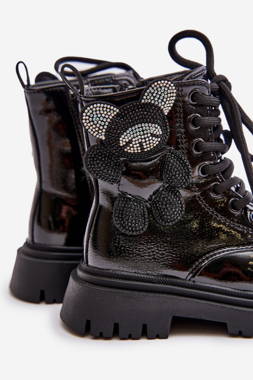 siltināti Sieviešu puszābaki Bērnu   Laque Melns Relobia siltināti Sieviešu puszābaki Bērnu   Laque Melns Relobia