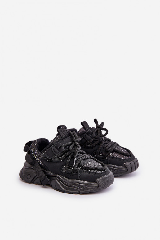  modeļa apavi Bērnu apavi Ozdobione Cekinami Melns Liatoma