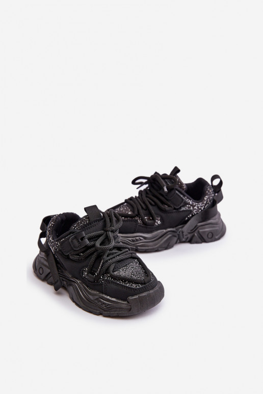  modeļa apavi Bērnu apavi Ozdobione Cekinami Melns Liatoma