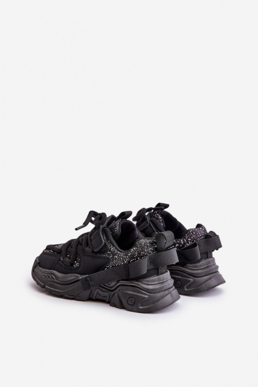  modeļa apavi Bērnu apavi Ozdobione Cekinami Melns Liatoma