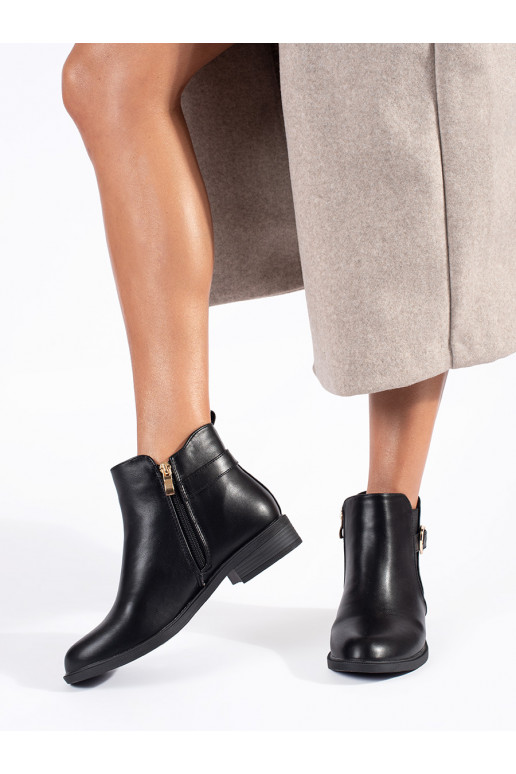 Melns Sieviešu zābaki ze mi elementami