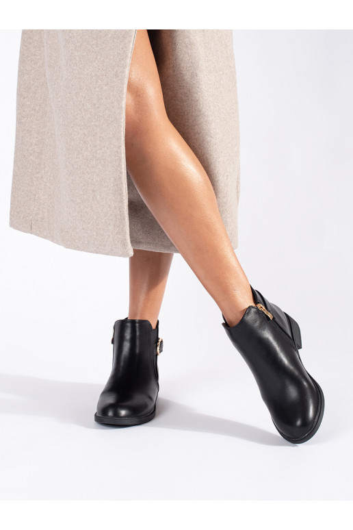 Melns Sieviešu zābaki ze mi elementami