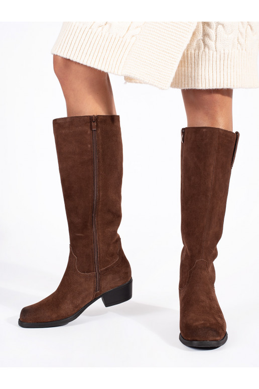 brūnas krāsas  Sieviešu zābaki Sergio Leone brūnas krāsas  Sieviešu zābaki Sergio Leone