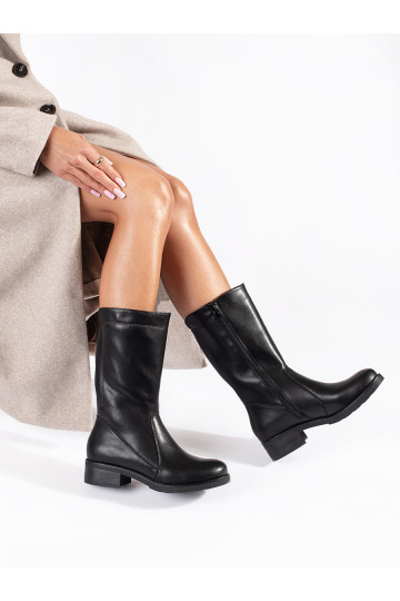 Melns   sieviešu zābaki Sergio Leone 2