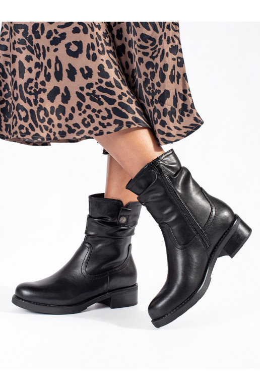 Melns    sieviešu zābaki Sergio Leone