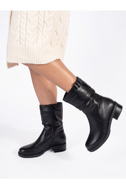 Melns    sieviešu zābaki