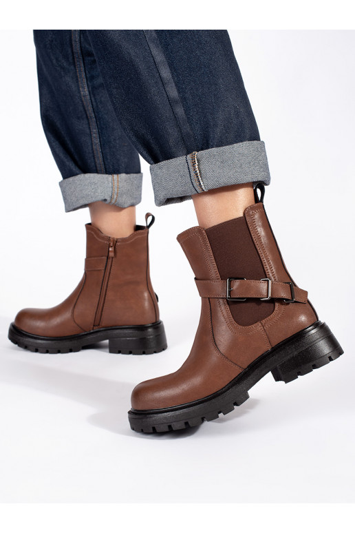 brūnas krāsas   Sieviešu zābaki ar platformu Sergio Leone