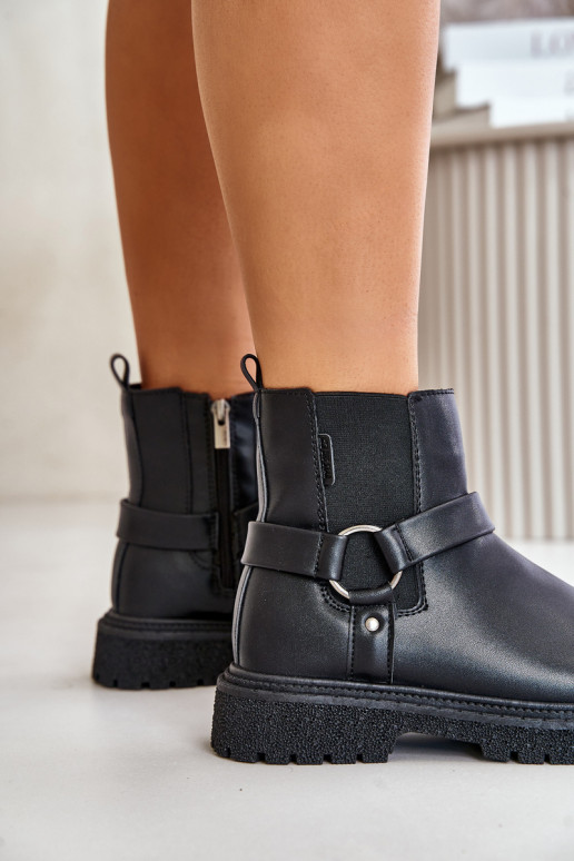 stilīgi puszābaki siltināti  Big Star OO274A128 Melns stilīgi puszābaki siltināti  Big Star OO274A128 Melns