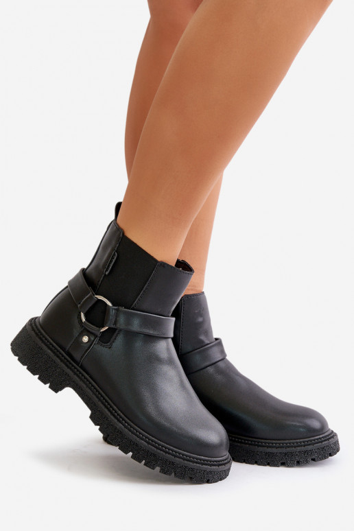 stilīgi puszābaki siltināti  Big Star OO274A128 Melns stilīgi puszābaki siltināti  Big Star OO274A128 Melns