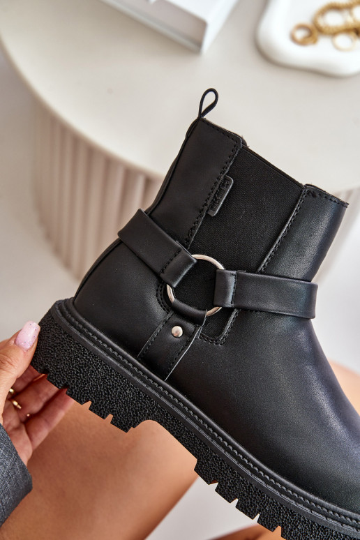 stilīgi puszābaki siltināti  Big Star OO274A128 Melns stilīgi puszābaki siltināti  Big Star OO274A128 Melns