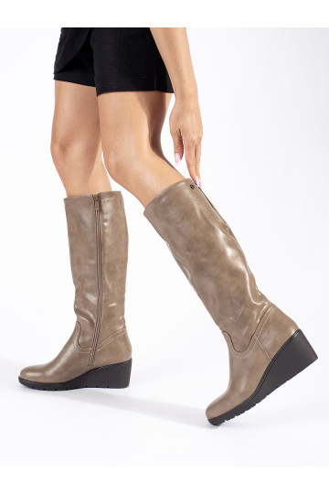 smilšu krāsas Sieviešu zābaki  2