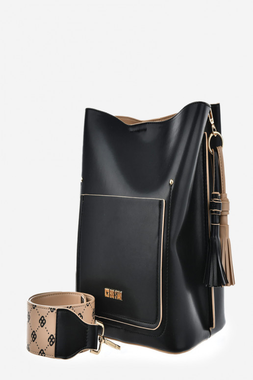 Soma no eko ādas Big Star OO574138 Melnas krāsas