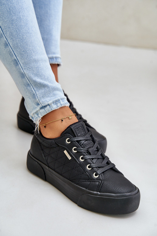 sieviešu puszābaki ar platformu siltināti Big Star OO274A465 Melns