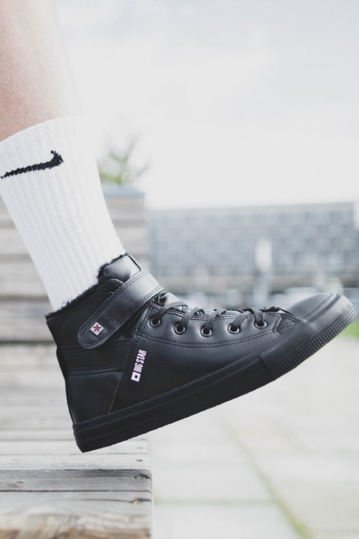 Vīriešu brīvā laika apavi Big Star siltināti Melns Y174020FW