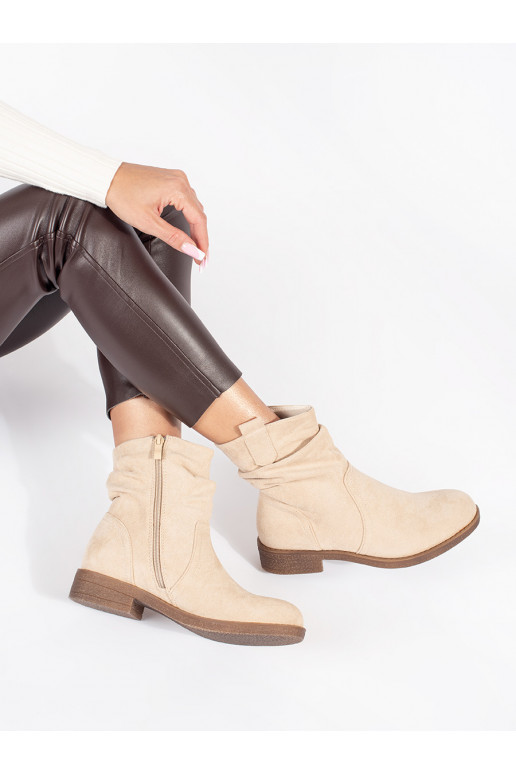 smilšu krāsas sieviešu zābaki