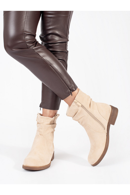 smilšu krāsas sieviešu zābaki