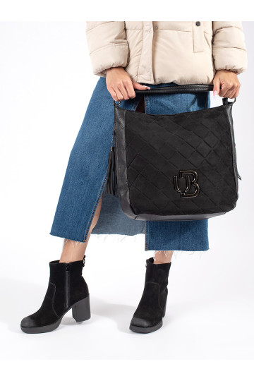 Melns   sieviešu zābaki uz papēža Sergio Leone 2