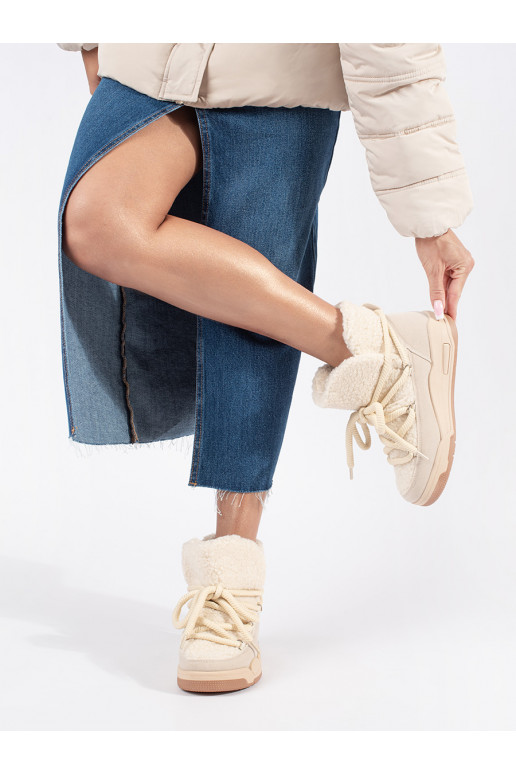 smilšu krāsas Sieviešu sniega zābaki  smilšu krāsas Sieviešu sniega zābaki