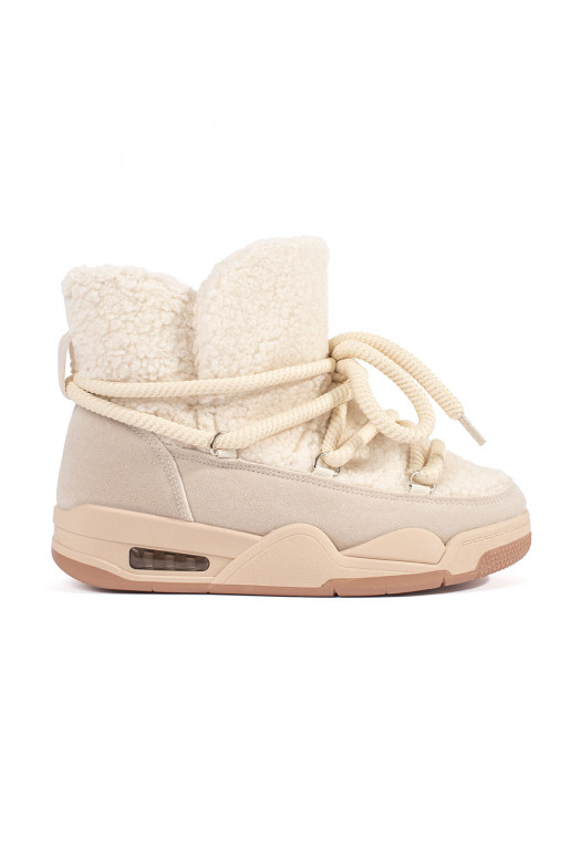 smilšu krāsas Sieviešu sniega zābaki  smilšu krāsas Sieviešu sniega zābaki