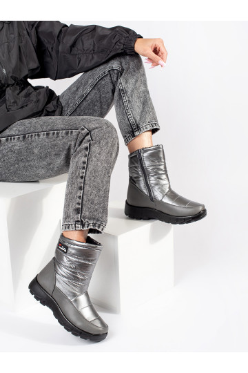 Pelēkas krāsas Sieviešu sniega zābaki 2