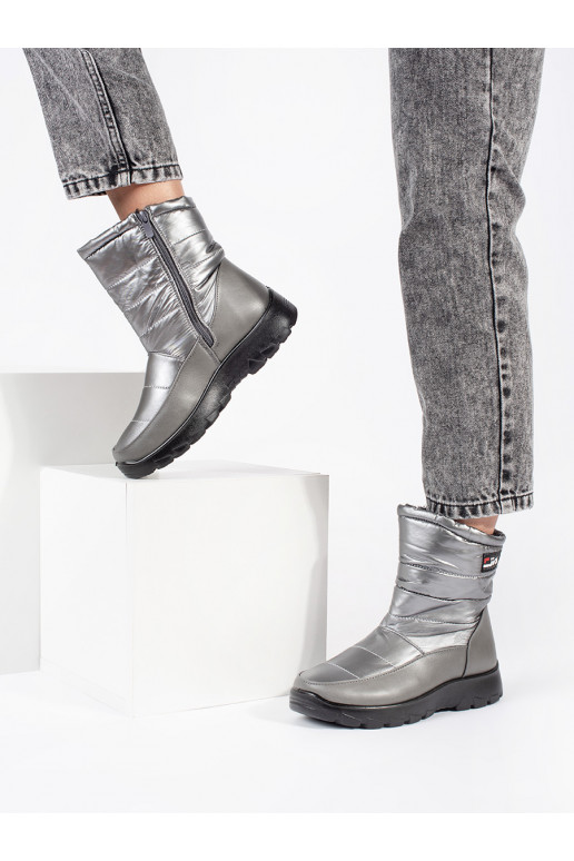 Pelēkas krāsas Sieviešu sniega zābaki Pelēkas krāsas Sieviešu sniega zābaki