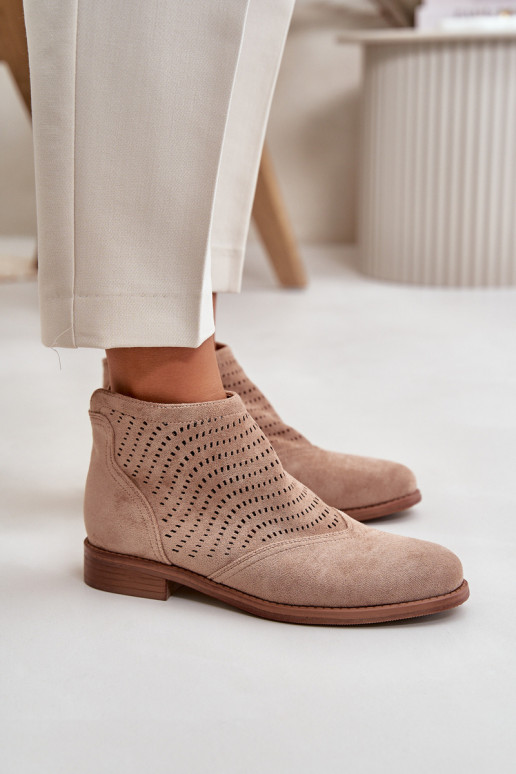 Sieviešu platpapēžu ažūra papēži bēšā... Sieviešu platpapēžu ažūra papēži bēšā...