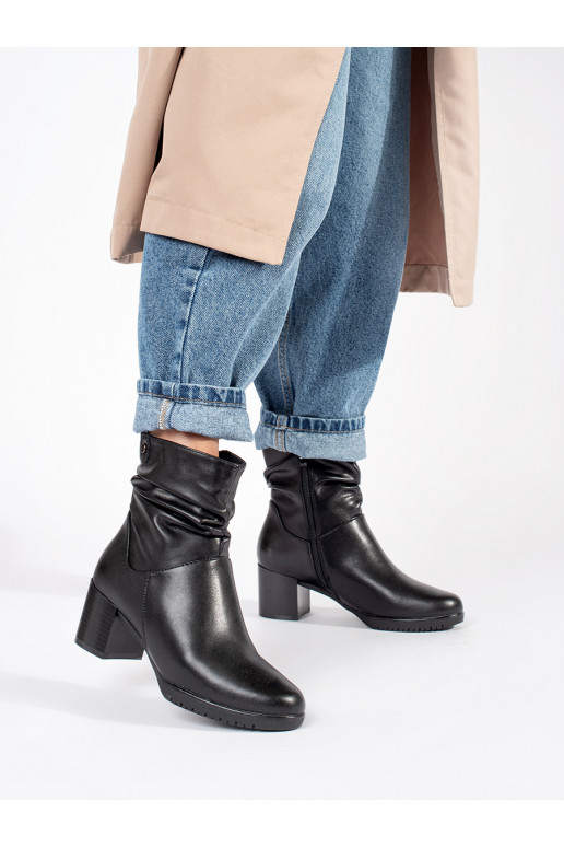 Melns   sieviešu zābaki uz papēža  Sergio Leone