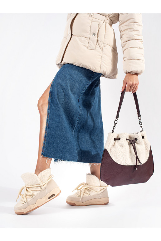 smilšu krāsas Sieviešu sniega zābaki  smilšu krāsas Sieviešu sniega zābaki