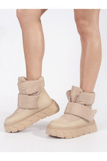 smilšu krāsas  Sieviešu sniega zābaki  2