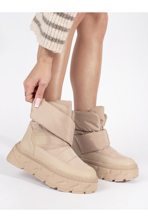 smilšu krāsas  Sieviešu sniega zābaki  smilšu krāsas  Sieviešu sniega zābaki