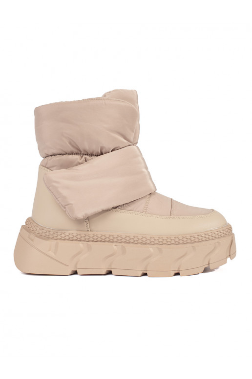 smilšu krāsas  Sieviešu sniega zābaki  smilšu krāsas  Sieviešu sniega zābaki