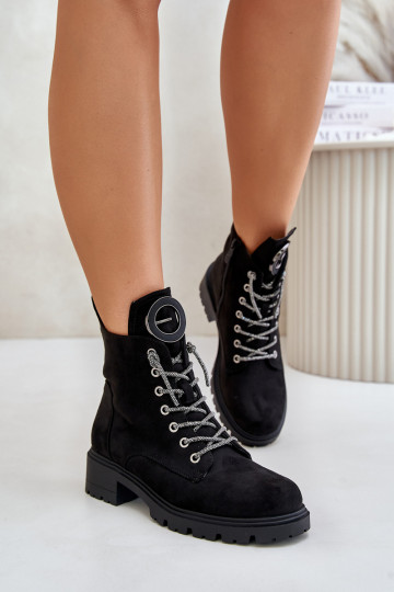 Šņorējami puszābaki  m Vinceza 16465 Melns