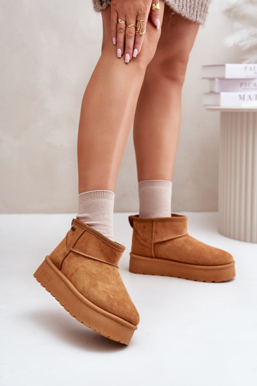 sniega apavi ar platformu Big Star OO274A098 Camel  sniega apavi ar platformu Big Star OO274A098 Camel