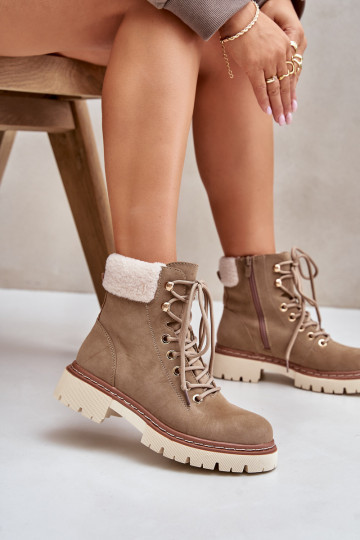 siltināti apavi Sieviešu puszābaki  Haki krāsas Ferelia