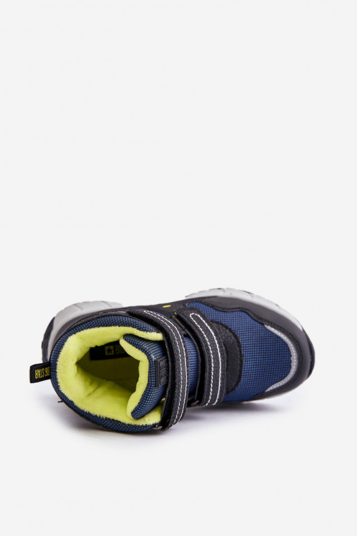 siltināti sniega apavi apavi Bērnu apavi Big Star OO374130 tumši zilas krāsas siltināti sniega apavi apavi Bērnu apavi Big Star OO374130 tumši zilas krāsas