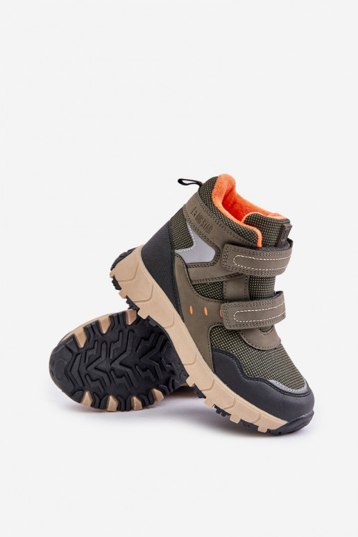 siltināti sniega apavi apavi Bērnu apavi Big Star OO374129 Haki krāsas siltināti sniega apavi apavi Bērnu apavi Big Star OO374129 Haki krāsas