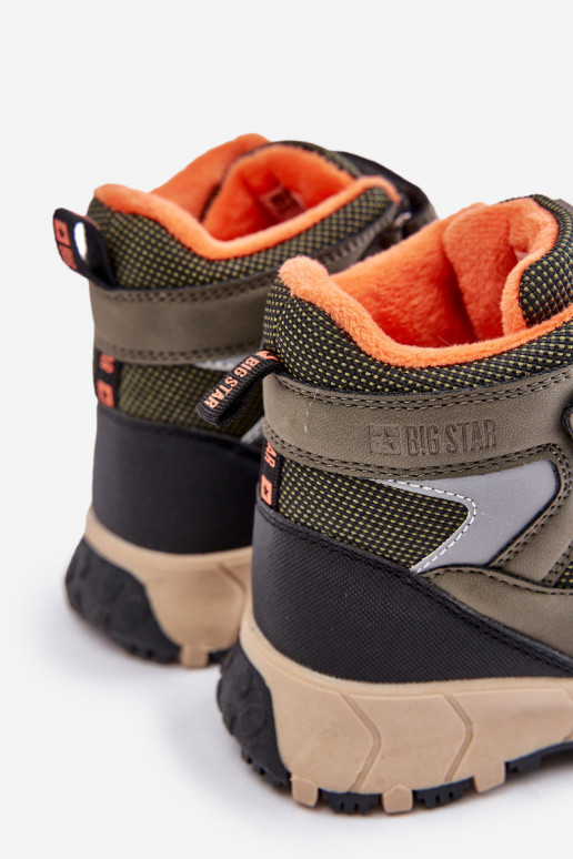 siltināti sniega apavi apavi Bērnu apavi Big Star OO374129 Haki krāsas siltināti sniega apavi apavi Bērnu apavi Big Star OO374129 Haki krāsas