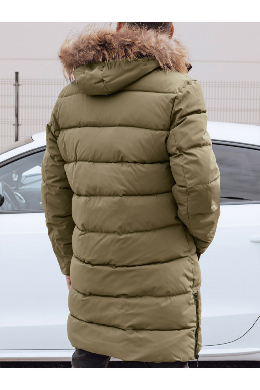 Vīriešu gara ziemas stepēta jaka ar...