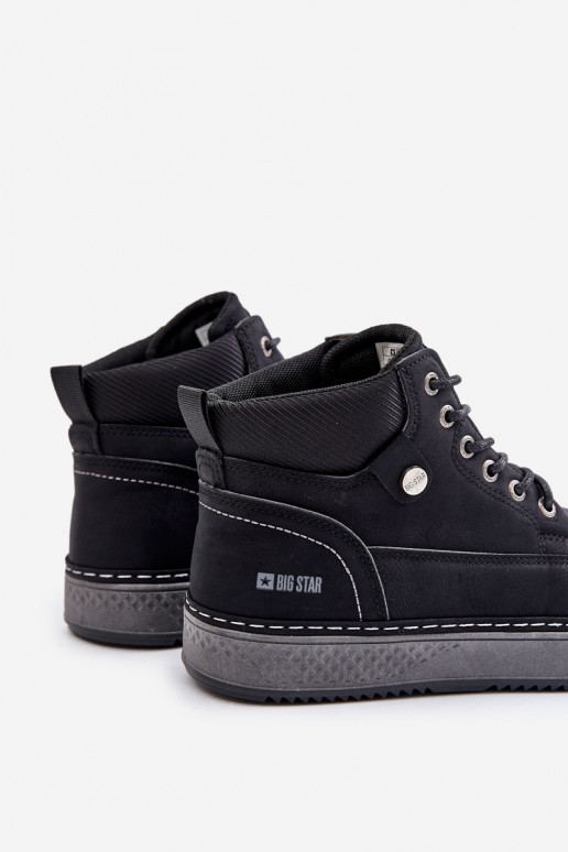 Vīriešu mežģīņu apavi Big Star OO174559 Hi-Poly System black