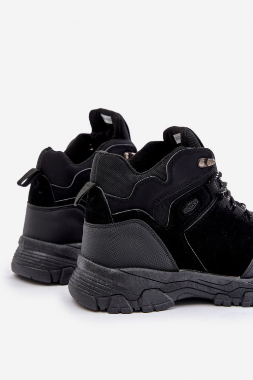 Siltināti pārgājienu zābaki  šņorējami Melns Zerista