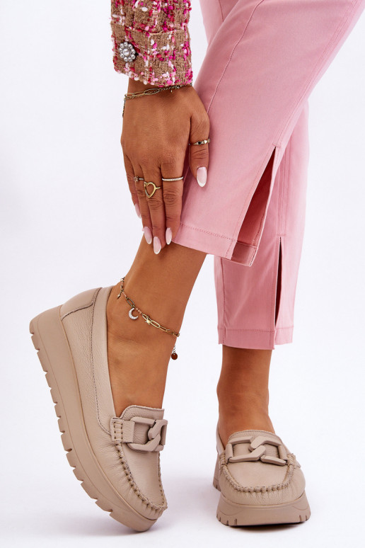 Bēšas krāsas Zazoo platformas lauferi... Bēšas krāsas Zazoo platformas lauferi...