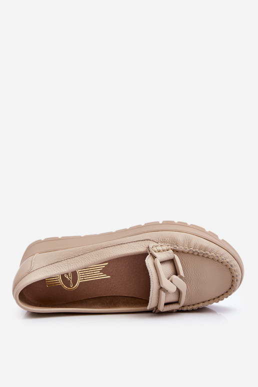 Bēšas krāsas Zazoo platformas lauferi... Bēšas krāsas Zazoo platformas lauferi...