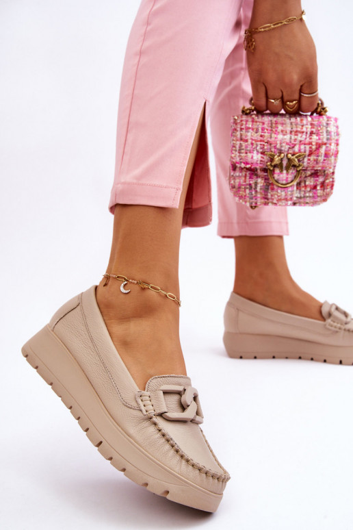 Bēšas krāsas Zazoo platformas lauferi... Bēšas krāsas Zazoo platformas lauferi...