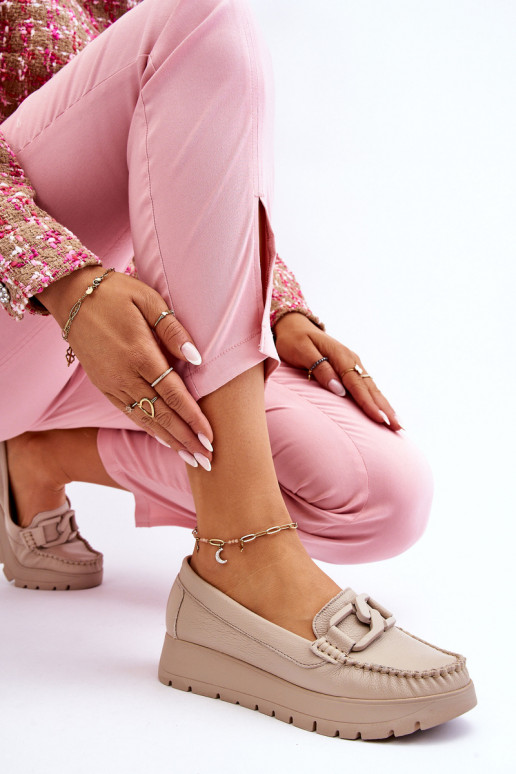 Bēšas krāsas Zazoo platformas lauferi... Bēšas krāsas Zazoo platformas lauferi...