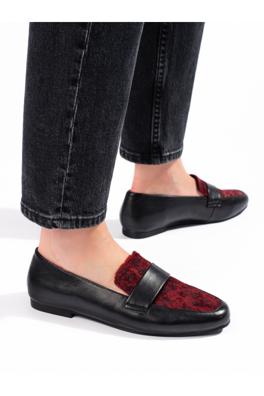 Sieviešu zābaki ar kažokādu Shelovet bordo krāsa