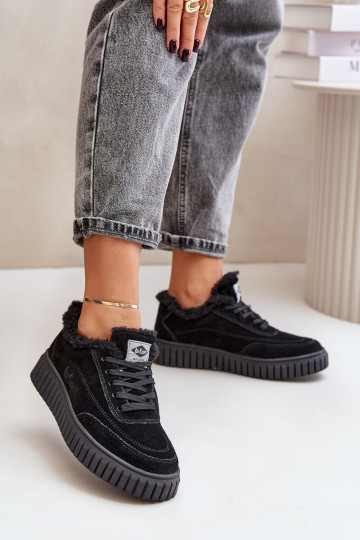 modeļa apavi  siltināti ar kažokādu Lee Cooper LCJ-24-01-2973 Melns