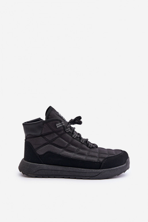 siltināti  ziemas apavi šņorējami Progress PROGJ-24-153 Melns